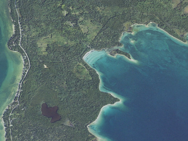 Aerial image of Hiawatha National Forest