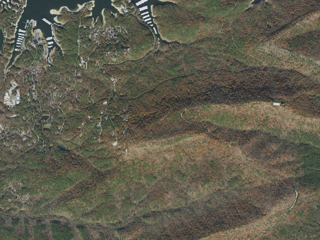 Aerial image of Hickory Nut Mountain Campground