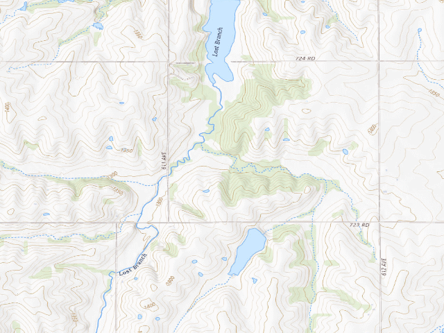 USGS topographic map of Hickory Ridge WMA