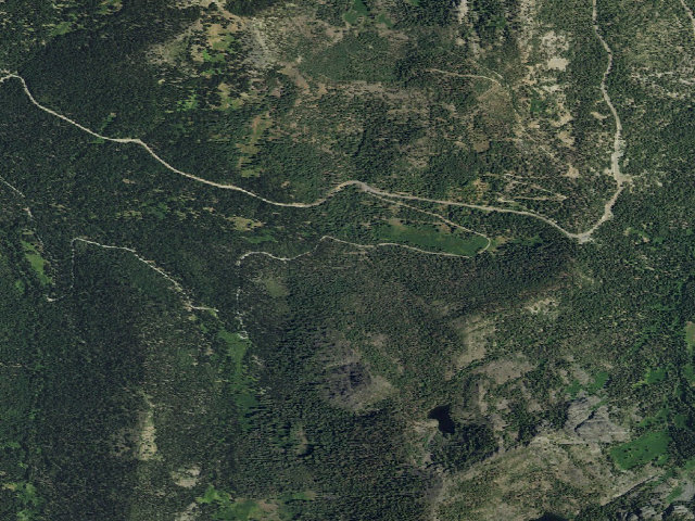Aerial image of Hidden Horse Campground