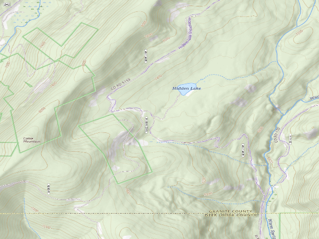 USGS topographic map of Hidden Lake-001