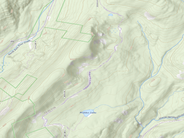 USGS topographic map of Hidden Lake-002