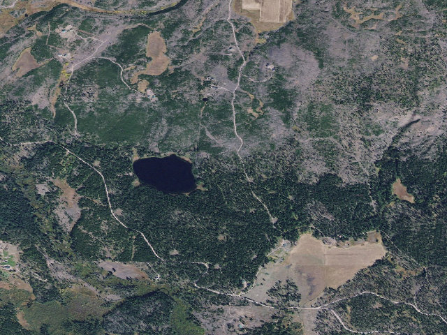 Aerial image of Hidden Lake Campground