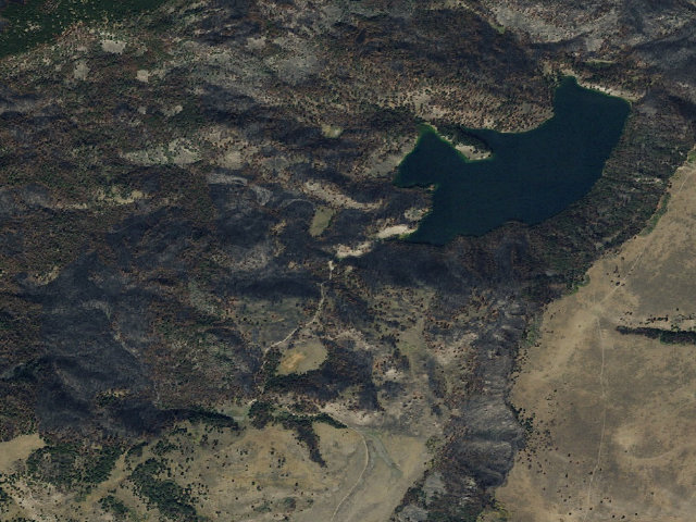 Aerial image of Hidden Lake Dispersed Site