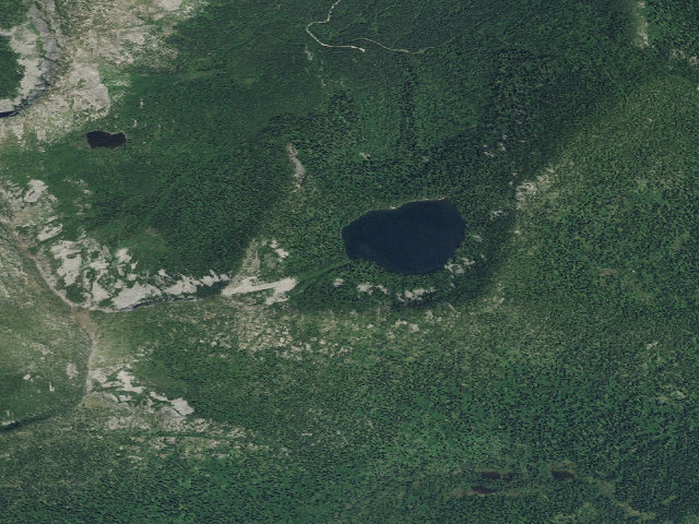 Aerial image of Hidden Lake