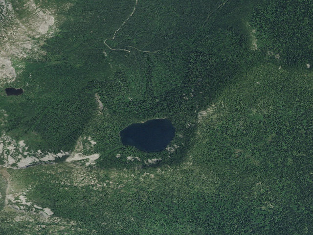Aerial image of Hidden Lake (On Fs Trail 102)
