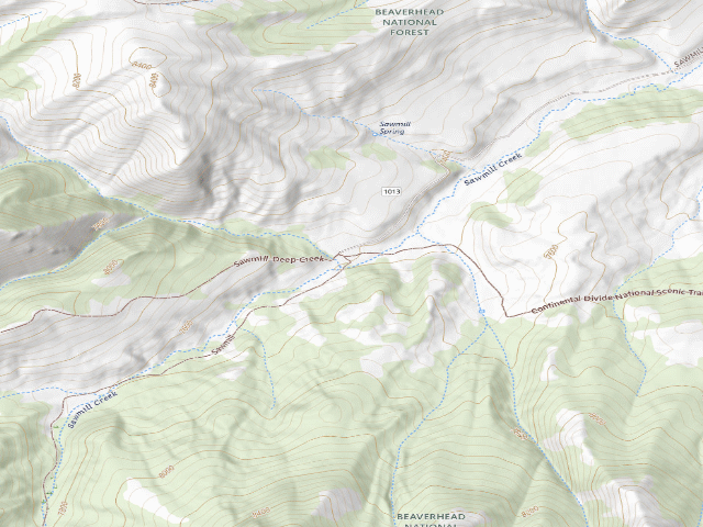 USGS topographic map of Hidden Spot