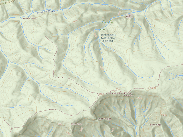 USGS topographic map of Hidden Valley WMA