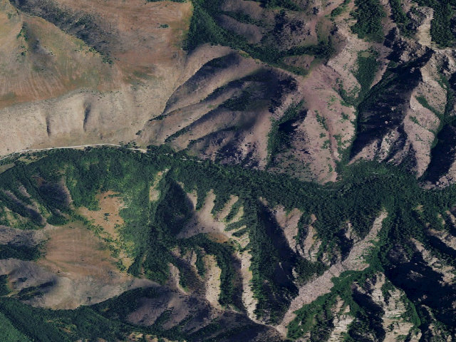 Aerial image of High Creek Campground