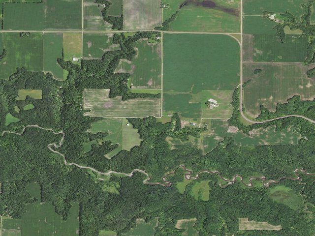 Aerial image of High Island Creek Park (Sibley County)