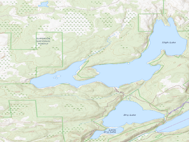 USGS topographic map of High Lake Site 2