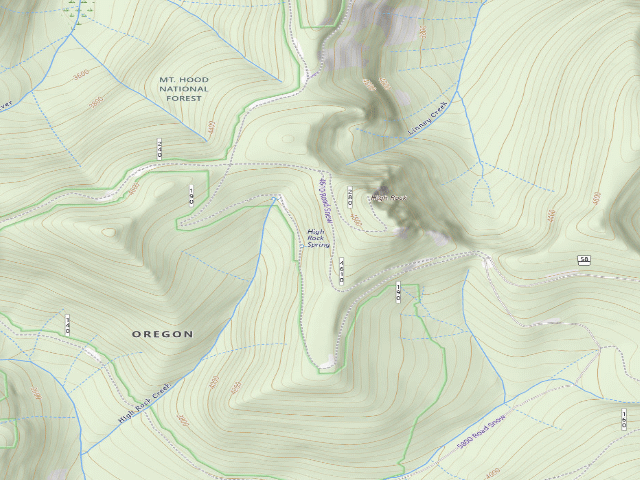USGS topographic map of High Rock Spring