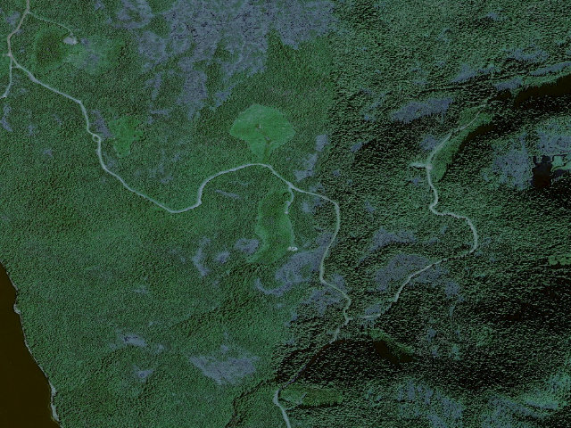 Aerial image of Highline Campsite