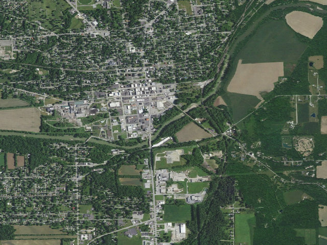 Aerial image of Hikers, Bikers, Paddlers Campground (City of Wabash)