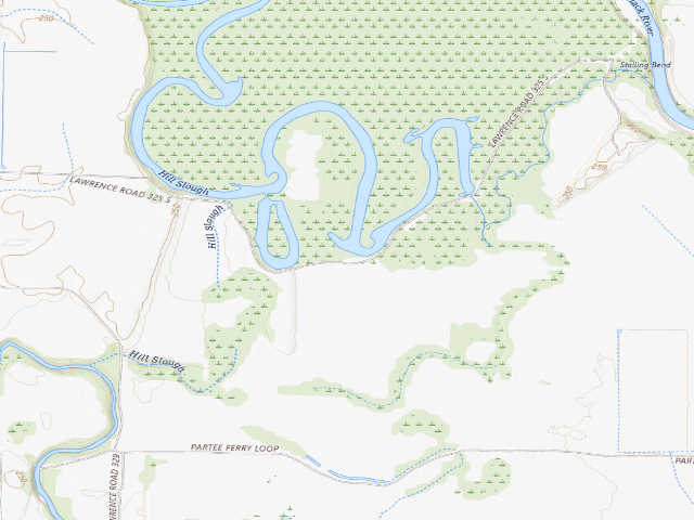 USGS topographic map of Hill Slough Camping Area #1