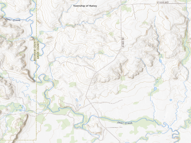 USGS topographic map of Hill Top Camp (Sandy Sanders WMA)