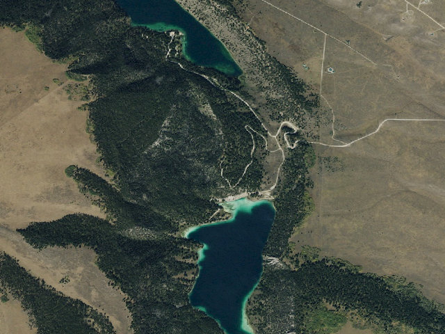 Aerial image of Hilltop Campground
