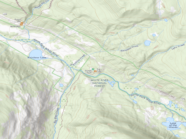 USGS topographic map of Himes Peak