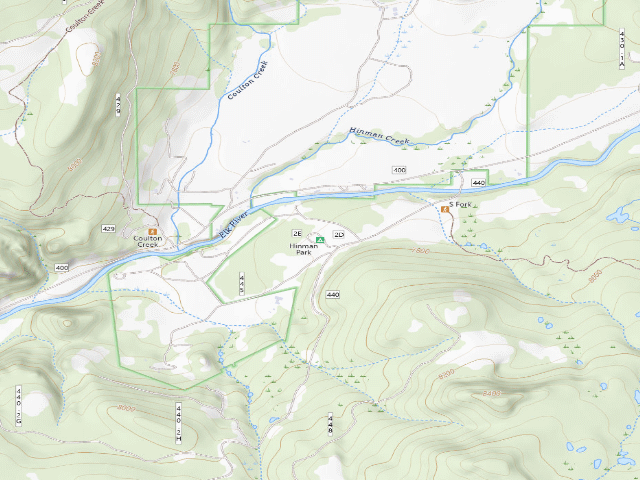 USGS topographic map of Hinman Park