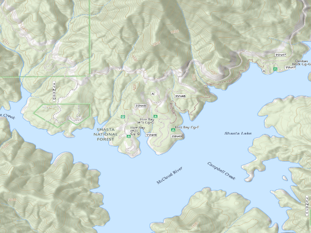 USGS topographic map of Hirz Bay (#1) Cg-G