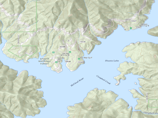 USGS topographic map of Hirz Bay Cg-F