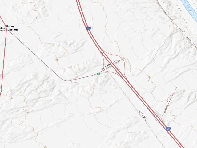 USGS topographic map of Historic Route 66 California Gateway Site Day Use Area