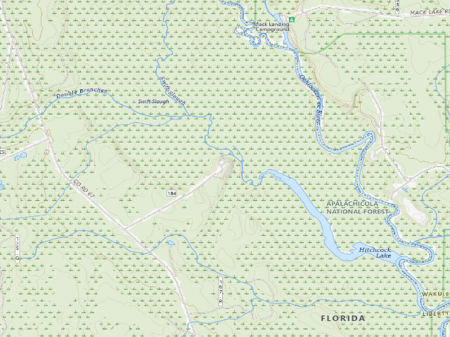 USGS topographic map of Hitchcock Hunt Camp & Boat Ramp