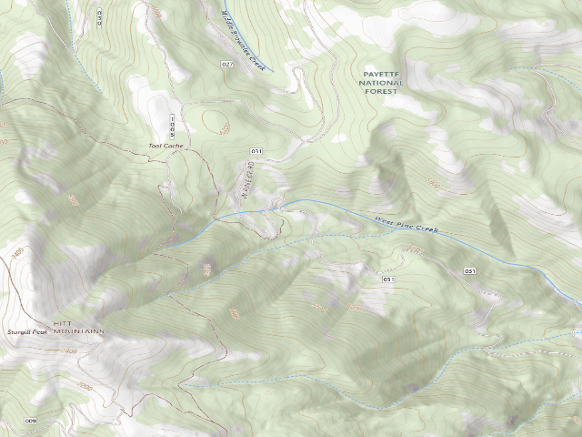 USGS topographic map of Hitt Mountain