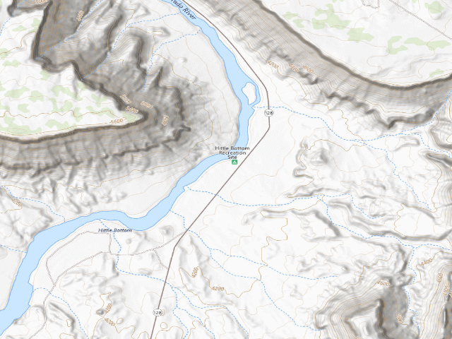 USGS topographic map of Hittle Bottom Campground