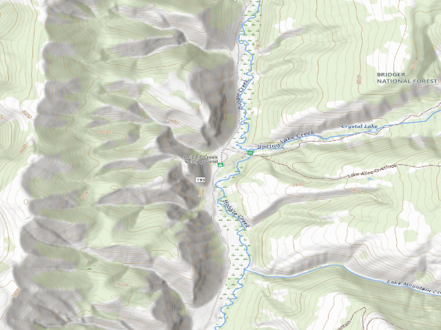 USGS topographic map of Hobble Creek Campground