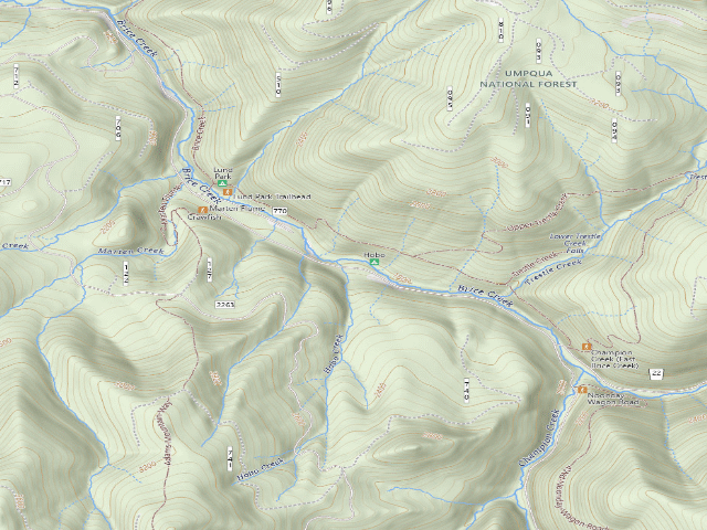 USGS topographic map of Hobo Forest Camp
