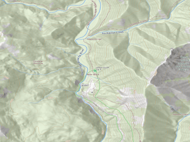 USGS topographic map of Hobo Gulch Cg-F