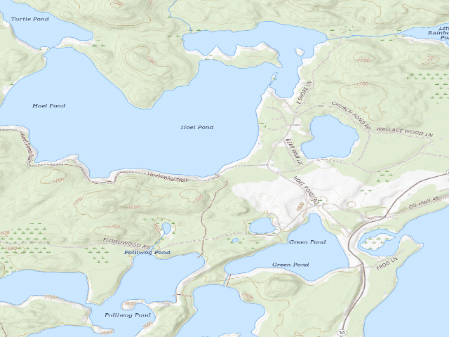 USGS topographic map of Hoel Pond Site 2 (Saranac Lakes Wild Forest)