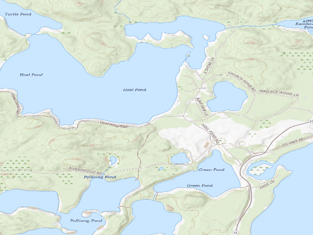 USGS topographic map of Hoel Pond Site 3 (Saranac Lakes Wild Forest)