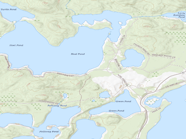 USGS topographic map of Hoel Pond Site 4 (Saranac Lakes Wild Forest)