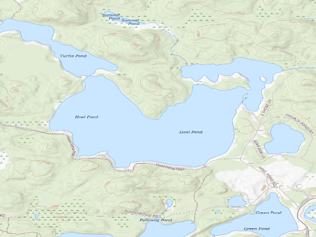 USGS topographic map of Hoel Pond Site 5 (Saranac Lakes Wild Forest)