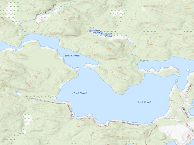 USGS topographic map of Hoel Pond Site 7 (Saranac Lakes Wild Forest)