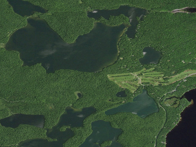 Aerial image of Hoel Pond Site 9 (Saranac Lakes Wild Forest)