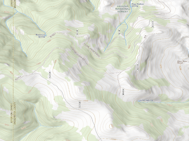 USGS topographic map of Hog Hollow Rd 614 013