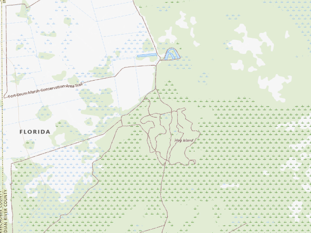 USGS topographic map of Hog Island White (Fort Drum Marsh Conservation Area)