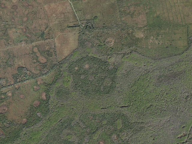 Aerial image of Hog Island Yellow (Fort Drum Marsh Conservation Area)