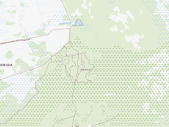 USGS topographic map of Hog Island Yellow (Fort Drum Marsh Conservation Area)