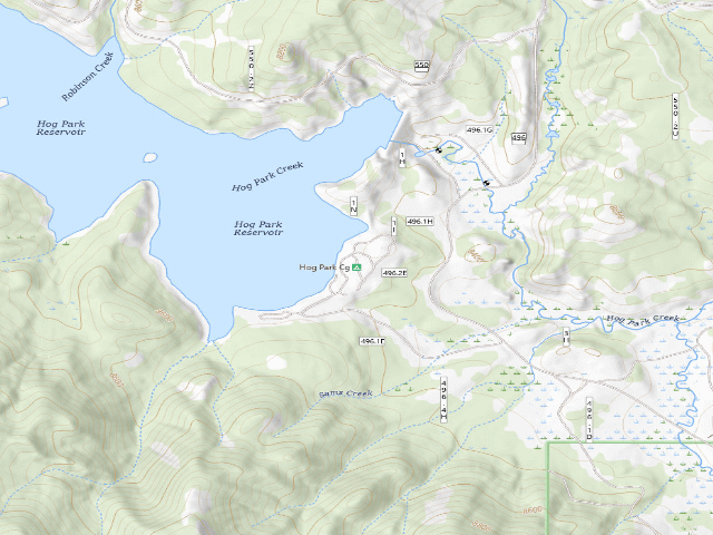 USGS topographic map of Hog Park Cg