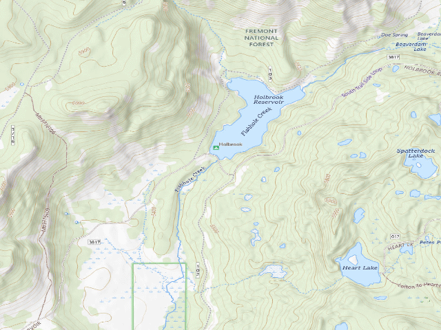 USGS topographic map of Holbrook Reservoir