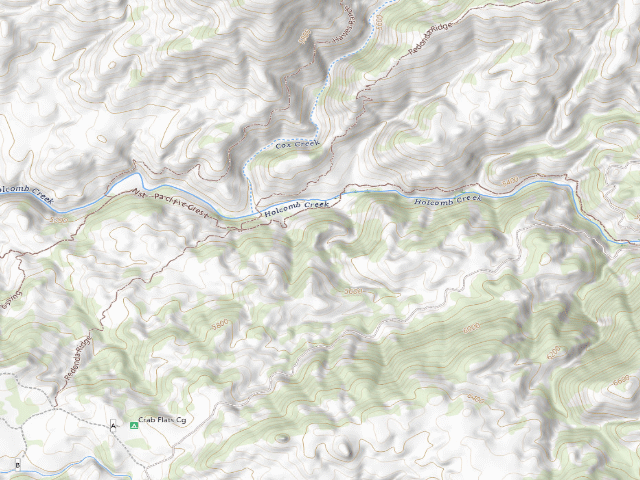 USGS topographic map of Holcomb Crossing, Pct Trail Camp