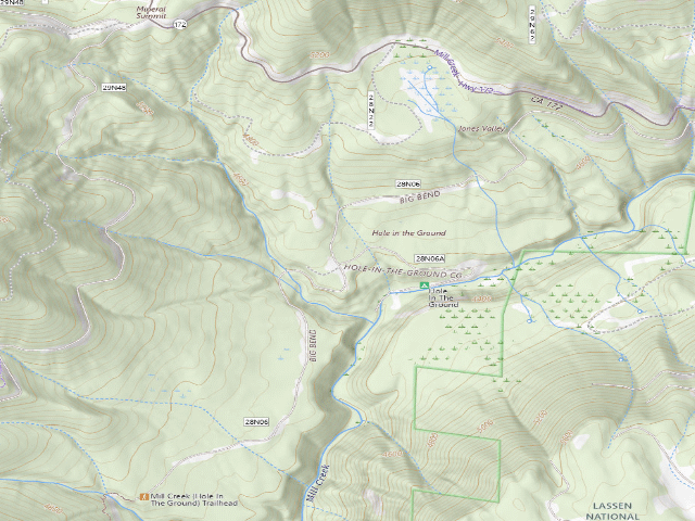USGS topographic map of Hole In The Ground