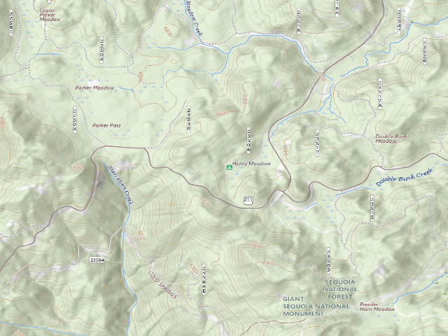 USGS topographic map of Holey Meadow