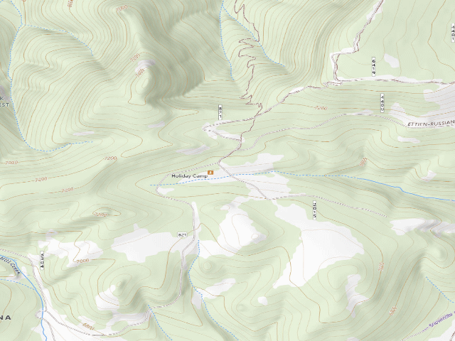 USGS topographic map of Holiday Camp Rd 821-6