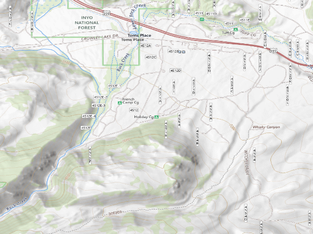 USGS topographic map of Holiday Cg