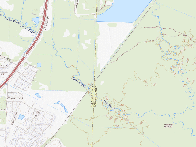 USGS topographic map of Holland Bottoms Camping Area #5